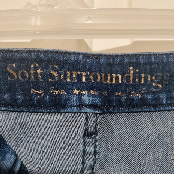 Soft Surroundings Skinny jeans lace design, high waist woman size 8 dark blue - Picture 5 of 6